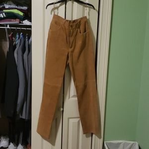 Suede pants